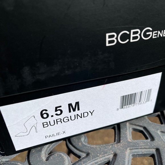 BCBG Generation Booties Heels Pailie-X Burgundy Size 6.5 M - Picture 3 of 5